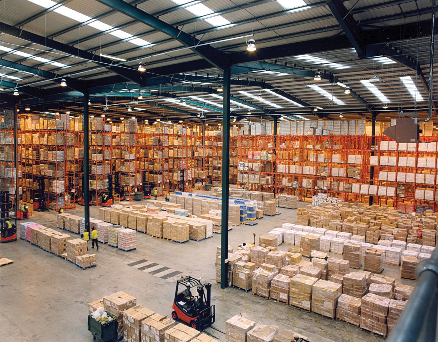 Warehouse with pallet racking and stock